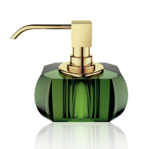 Дозатор для жидкого мыла Kristall 0924496, цвет зелёный/золото